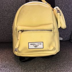 KENDALL + KYLIE small backpack bag in yellow synthetic materia