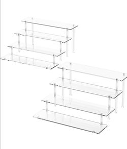 4 tier acrylic display stands