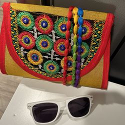 Multicolor accordion Mexican purse/bag