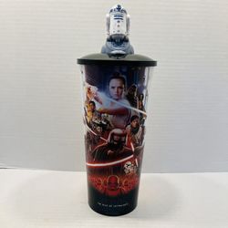 Star Wars The Rise Of Skywalker Movie Theater Plastic Cup W/Lid R2-D2 Topper