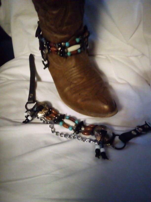 New Star Concho Men Women Boot Beads