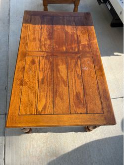 3-Piece Oak-Finish Living Room Table Set – Coffee Table & 2 End Tables