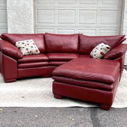 Genuine Leather Couch 