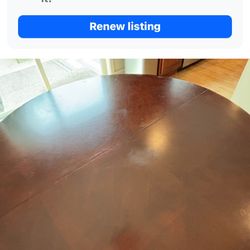 Round Wood Dining Table 