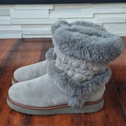 COACH IZZIE BOOT Size 8.5 B - Heather Grey - Style FG4597 in EUC - MSRP $378