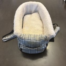 Cozy plaid pet carrier
