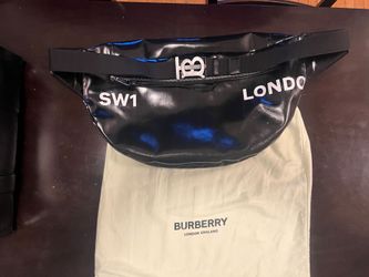 Authentic Burberry Sonny Bum Bag Horseferry Print-Black-Belt Bag Fanny Pack