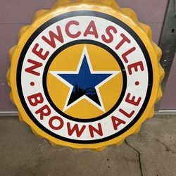 Beer Cap Sign- New Castle 