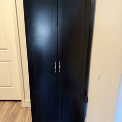 Tall Wood Cabinet Storage Kitchen Dining Living Room.