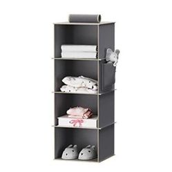 YOUDENOVA Hanging Closet Organizers and Storage, 4-Shelf Closet Hanging Storage


