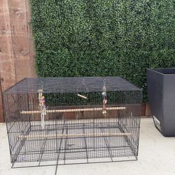 Bird Cage Black With Some Toys Large