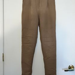 Beige Classic Office Trousers