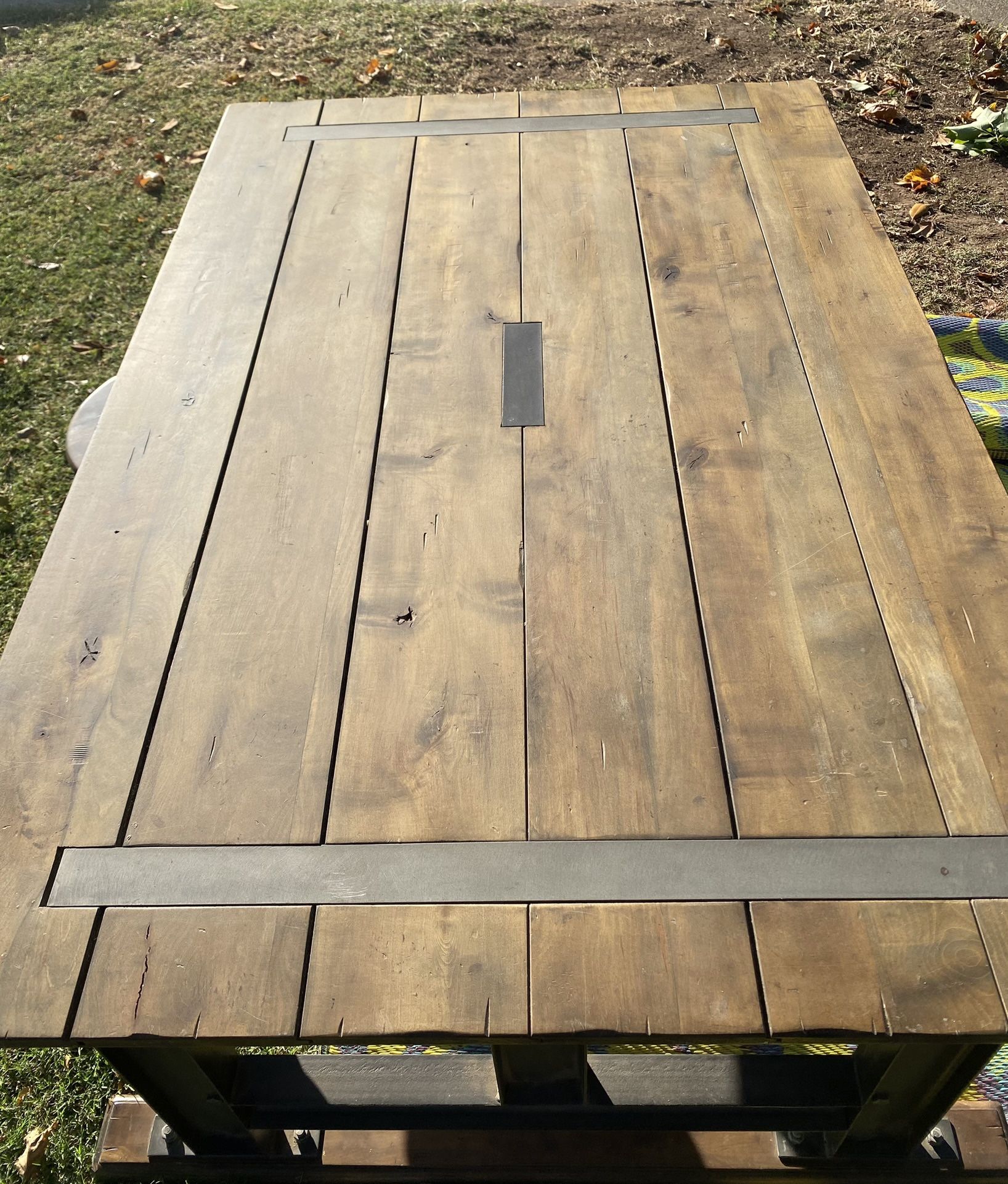 Wood Top Dining Table