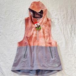 The North Face Athletic Terra Metro Vest NWT Orig $150 Large Peach Pink Purple