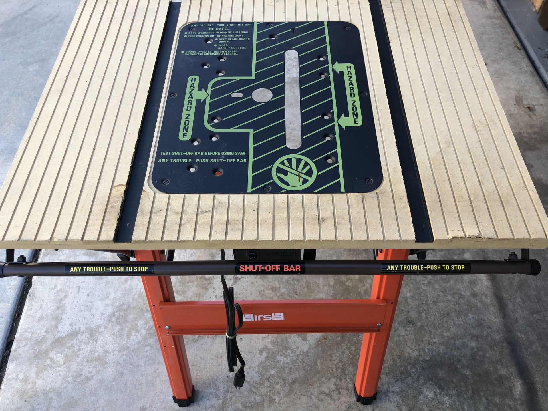 Hirsh Combination Saw Table most circular saws, routers