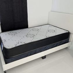 Bed Frame Twin And Twin Mattress Regular New 