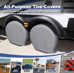Tire Covers - (1 Pair) - Fits 25” - 28.75” 