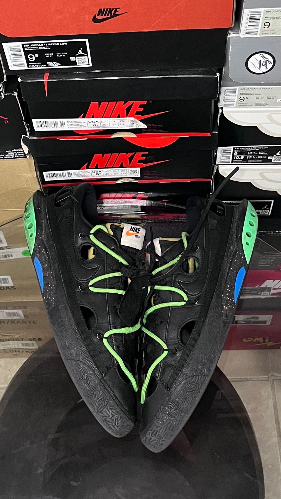 nike blazer low off white black