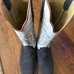 R Watson Blue Suade Boots 