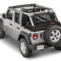 Tonneau Cover for 18-23 Jeep Wrangler JL 4-Door with Hardtop in Black Diamond Fabric