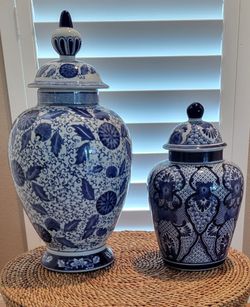 Montrose Vase Blue/White Set of Two