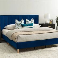 Blue Queen Bed -Microfiber NEW IN BOX