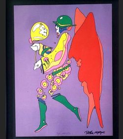 Peter Max facsimile signed Lithograph