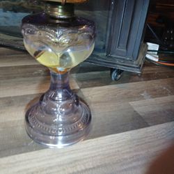 Amethyst Glass Lamp Oil Rustic Vibe 