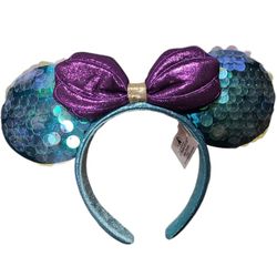 Disney Shanghai Little Mermaid Ariel Ears Headband Minnie Mouse Princess Parks
