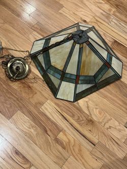 Stained Glass Pendant Light Shade with Hardware
