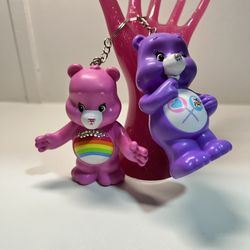 Care Bears 2017 Burger King Toy Purple Share Bear Cake Topper Keychain 