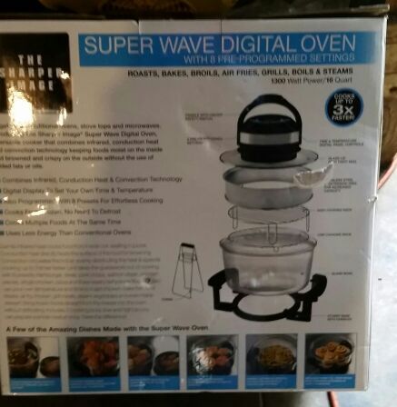 The Sharper Image 8217 Super Wave Oven Halogen, Infrared & Convection Tech 1300watt 16 Quart