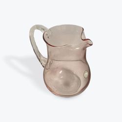 Avon Presidents Tribute Pink Glass Pitcher Brand New