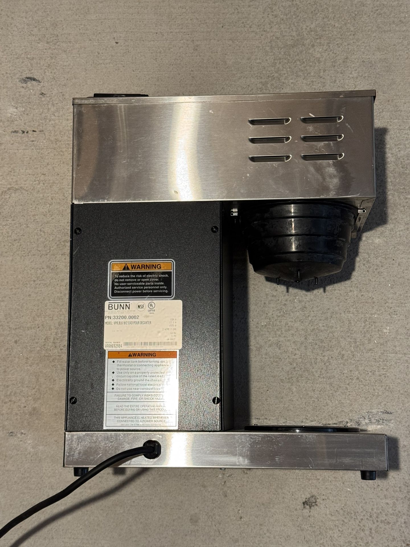 BUNN VPR Series 33200 Commercial Coffee Maker