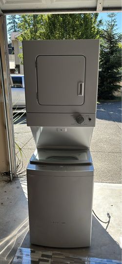 1.6 Cu.ft Electric Stacked Laundry Center. 2 in 1 washer dryer combo