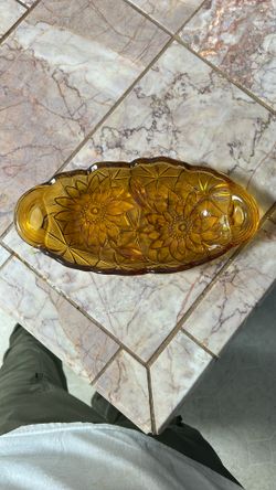 Vintage Indiana glass company relish, dishes