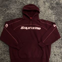 Supreme Overlook Hoodie “Bergundy” Size L