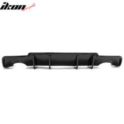 Fits 2011-2014 Chrysler 300 Rear Bumper Lip Diffuser Valance PP Gloss Black 3PCS