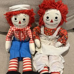 Vintage RaggedyAnn & Andy Doll- They Measure 19 Inches 