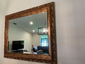 Large Gold Ornate Framed Wall Mirror