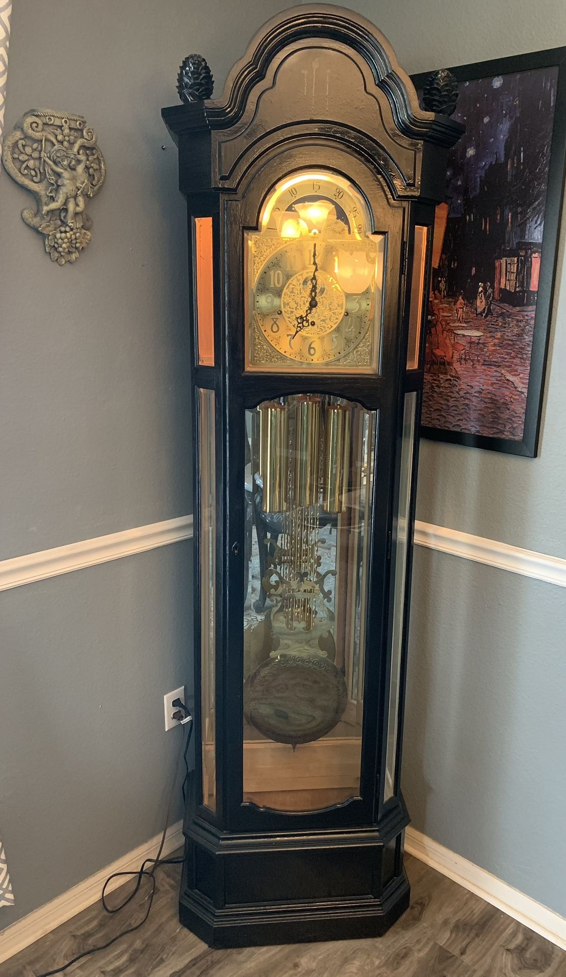 Black Grandfather Clock 