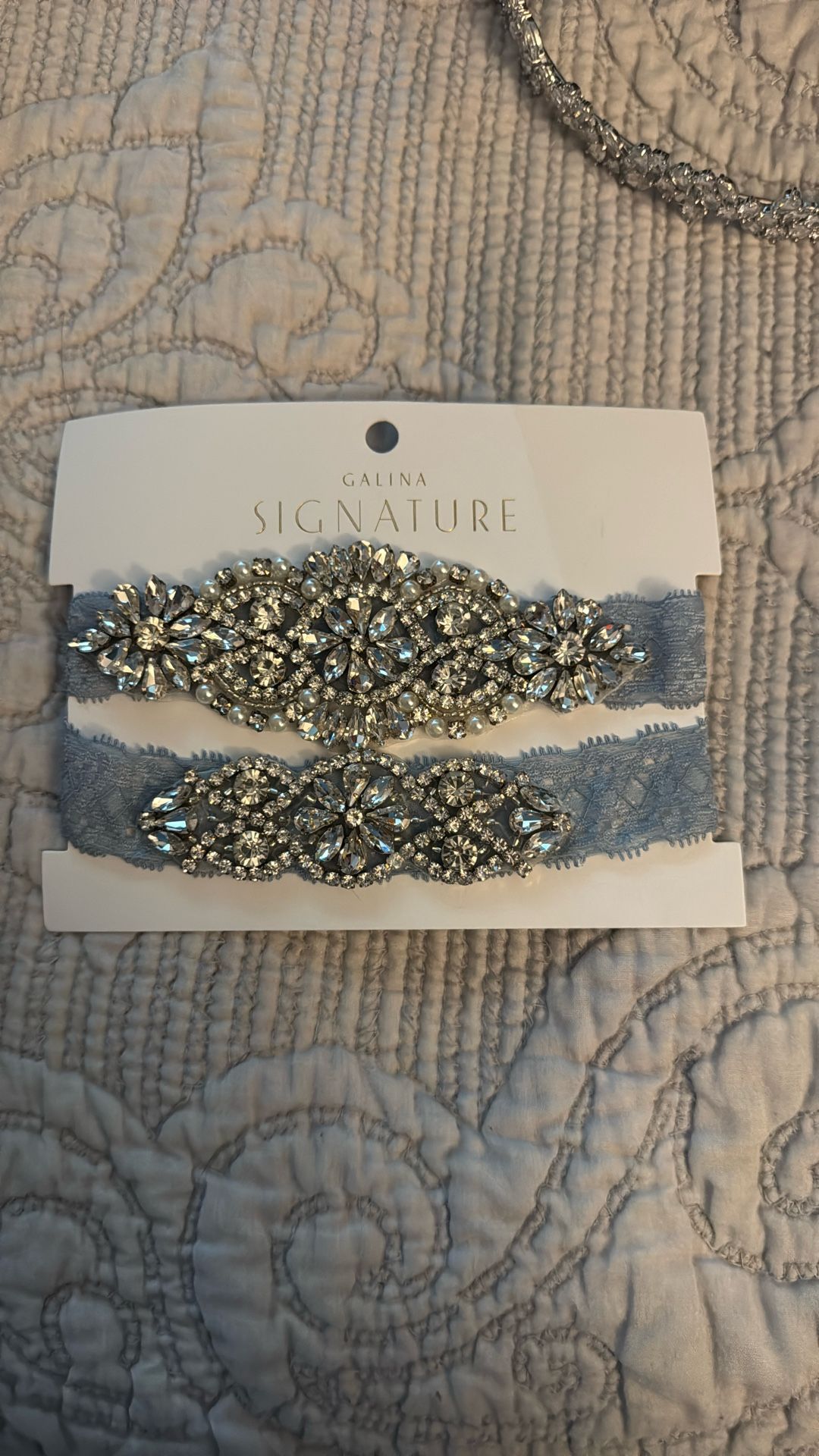 Dusty Blue Garter Belts For Wedding Day