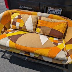 Vintage Mid-Century Couch MCM Loveseat Original Condition 60s 70s Geometric Sofa
