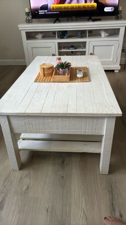 White coffee table