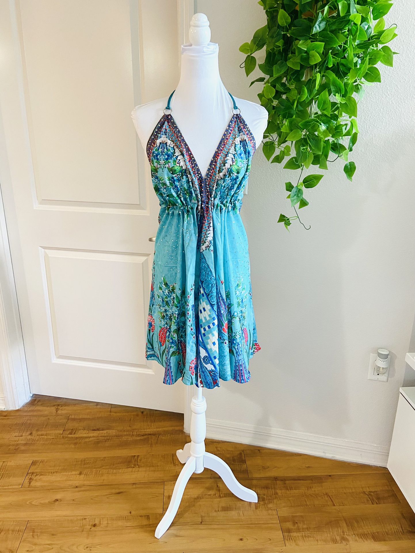 Women Ladies Boho Floral Dress Cocktail Party Evening Summer Beach Sundress one size