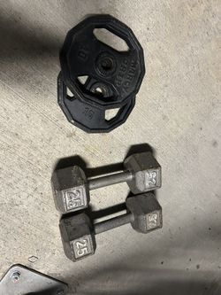 20 Lb Dumbbells And 10 Lb Plates 