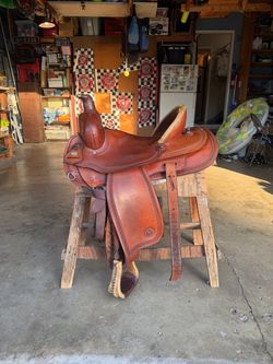 Circle Y All Around 16” Leather Ranch/Roping Western Saddle