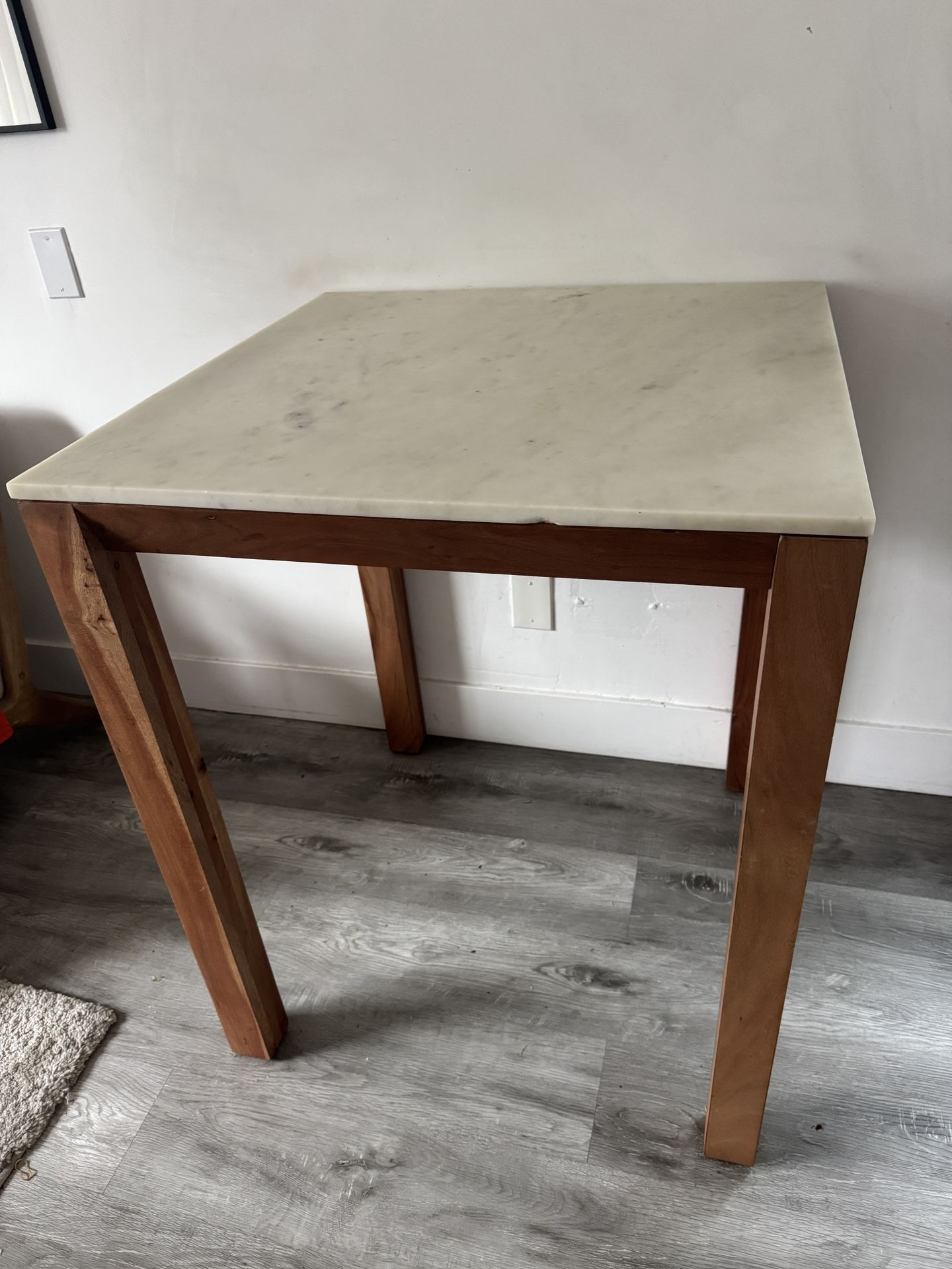 Crate & Barrel Marble Hightop Table
