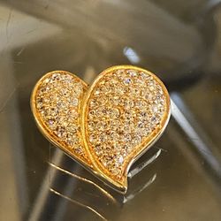 Rare Swarovski Puffy Heart Brooch