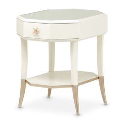 La Rachelle Medium Champagne Octagonal End Table